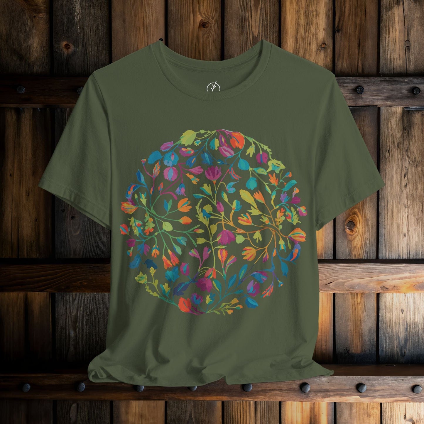 Prismatic Botanical Circle T-Shirt