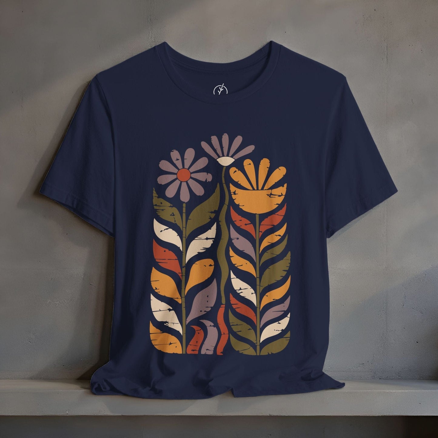 Retro Folk Blooms T-Shirt