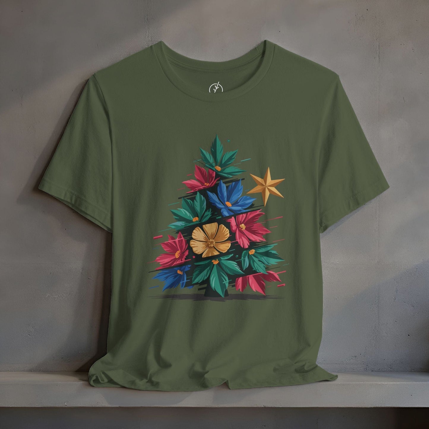 Glitch Floral Tree T-Shirt