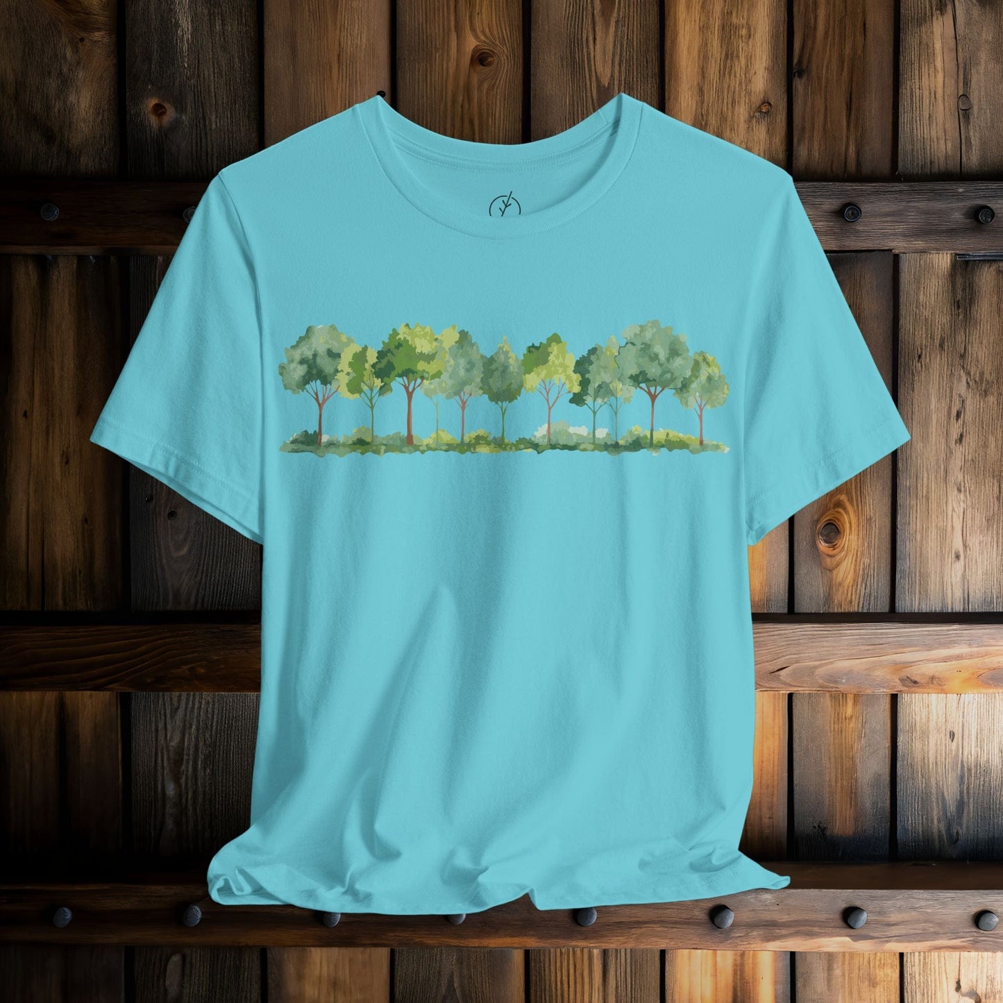 Watercolor Grove Border T-Shirt