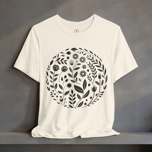 Inked Botanical Circle T-Shirt