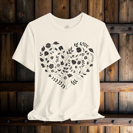 Inked Floral Heart T-Shirt