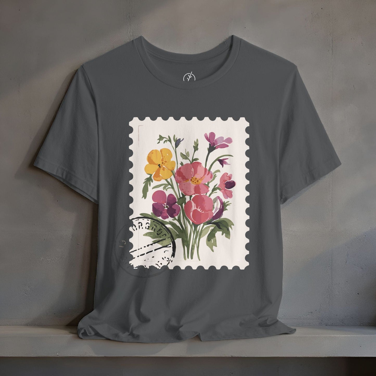 Vintage Floral Stamp T-Shirt
