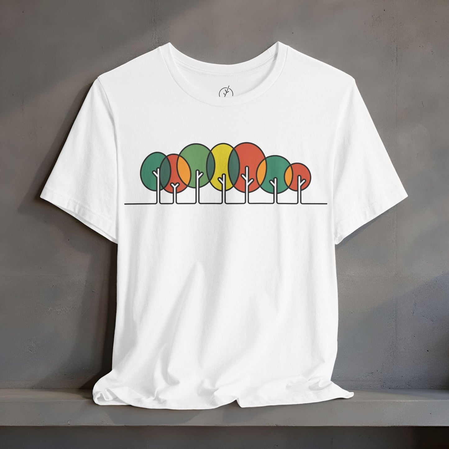 Retro Circle Trees T-Shirt