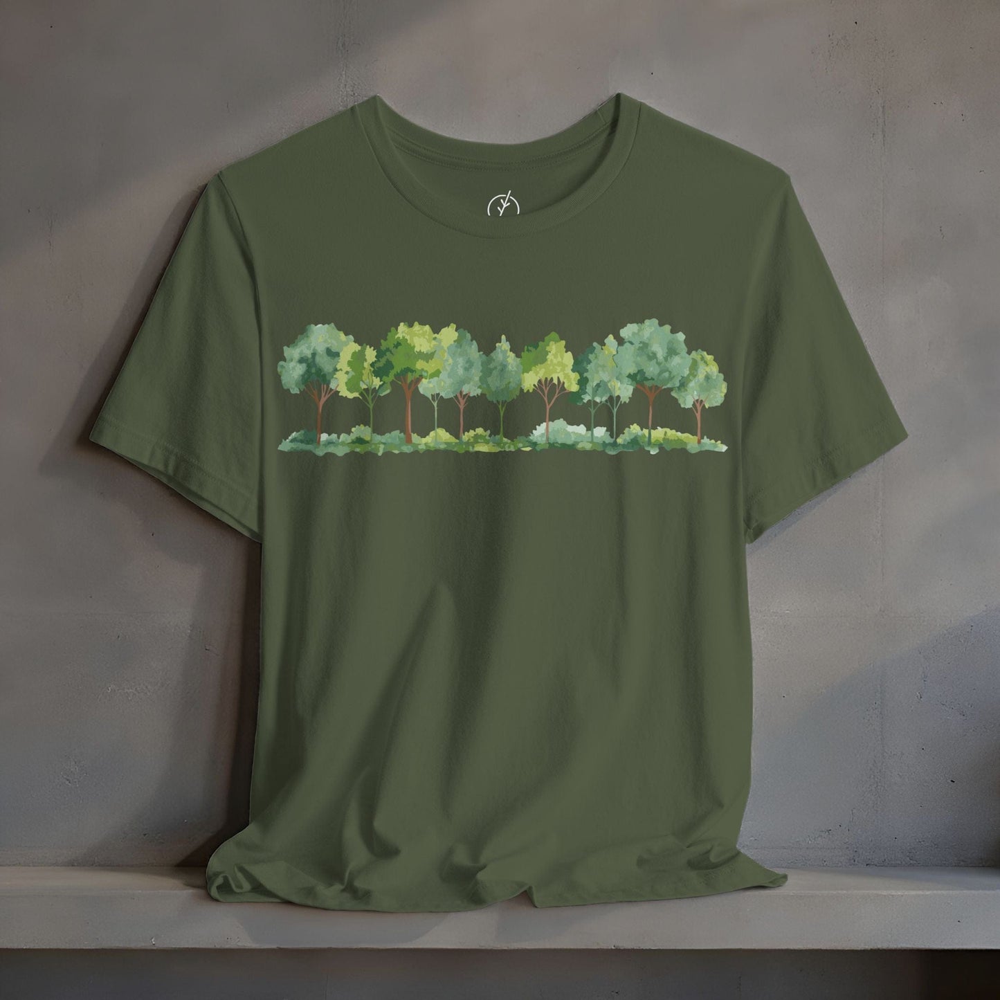Watercolor Grove Border T-Shirt