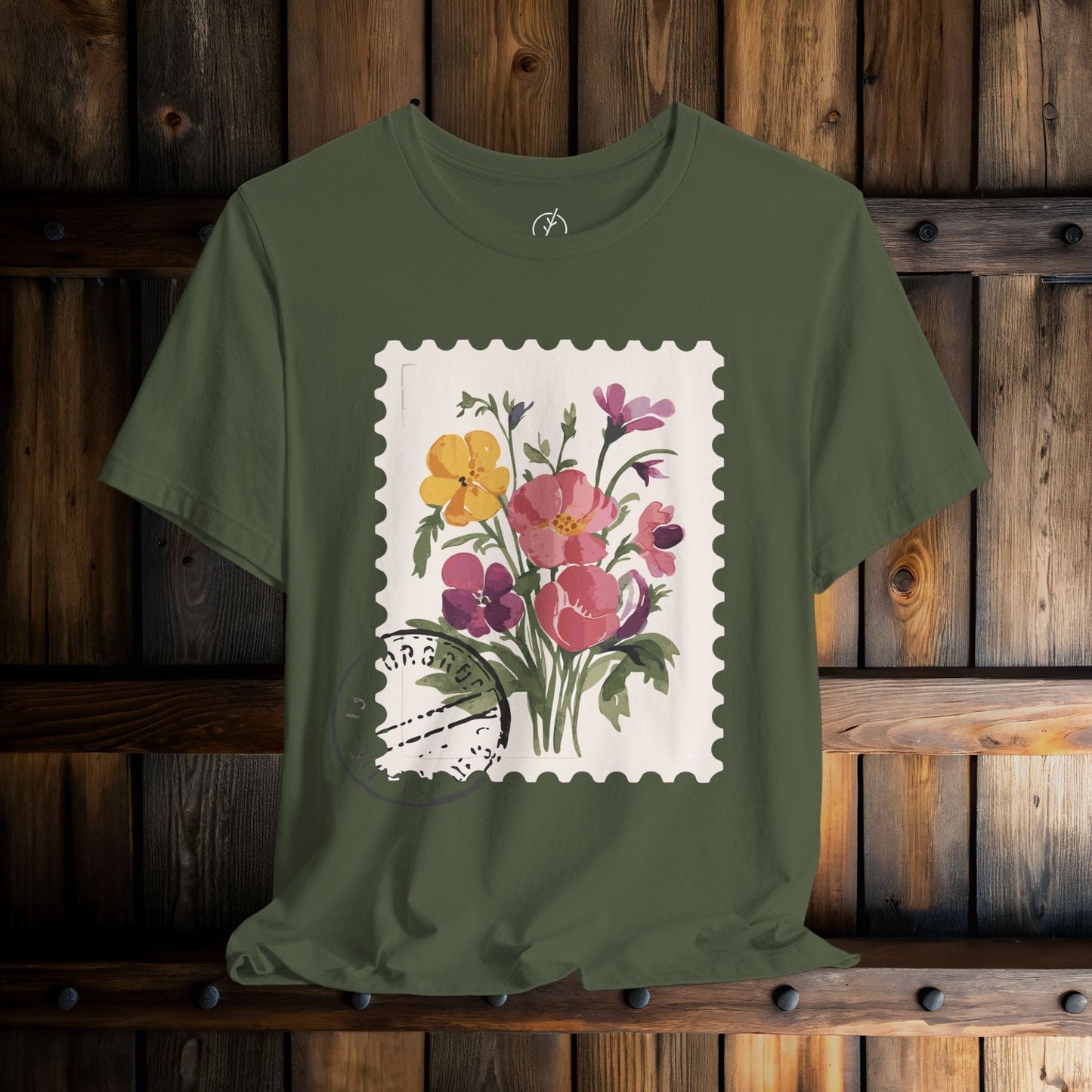 Vintage Floral Stamp T-Shirt