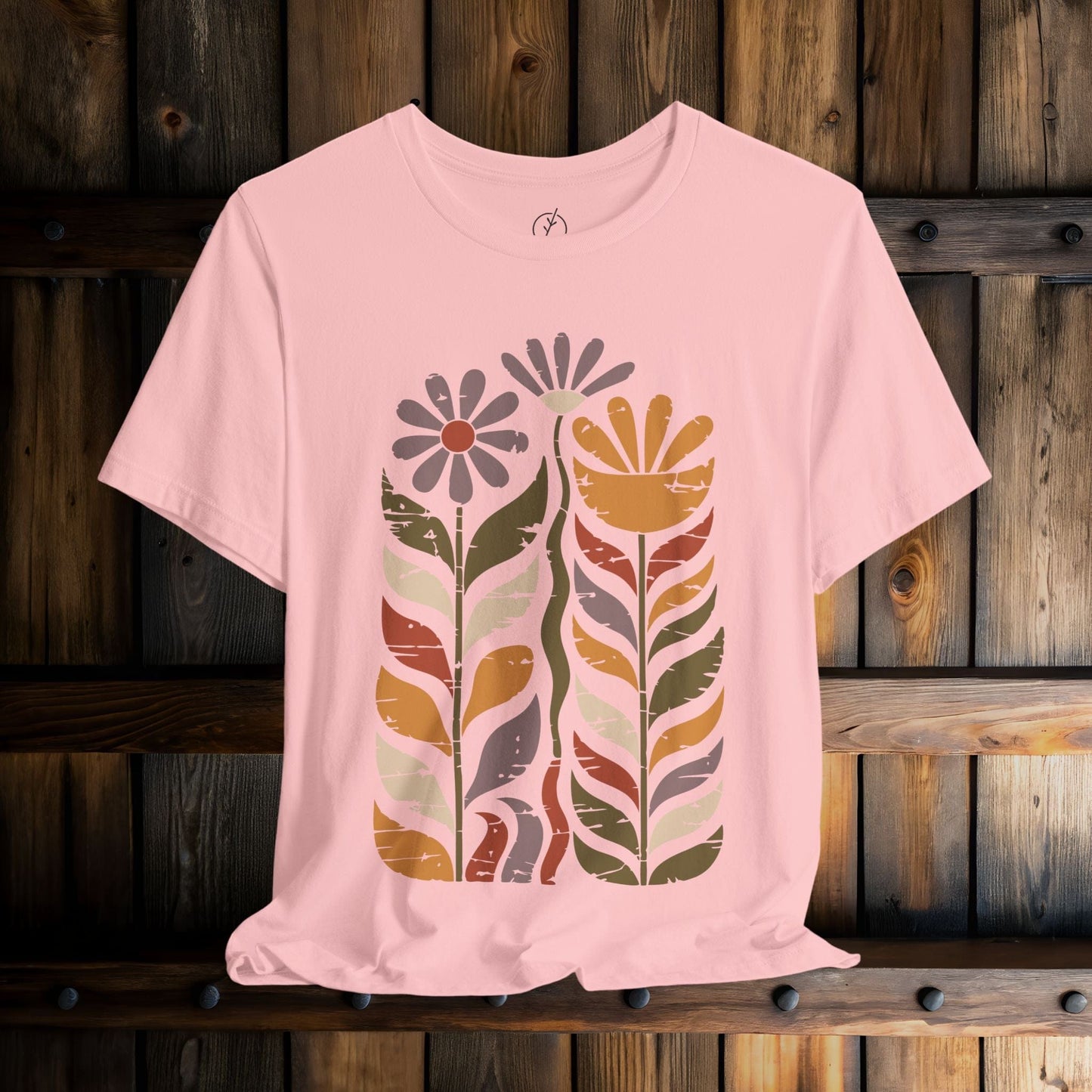 Retro Folk Blooms T-Shirt