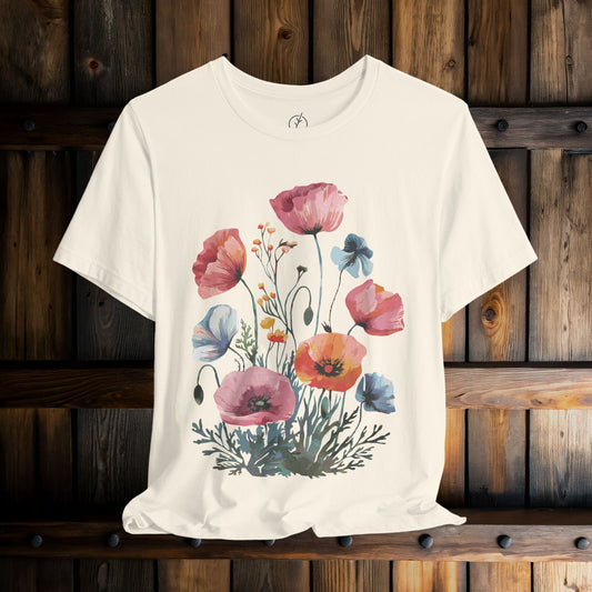 Pastel Poppy Bouquet T-Shirt