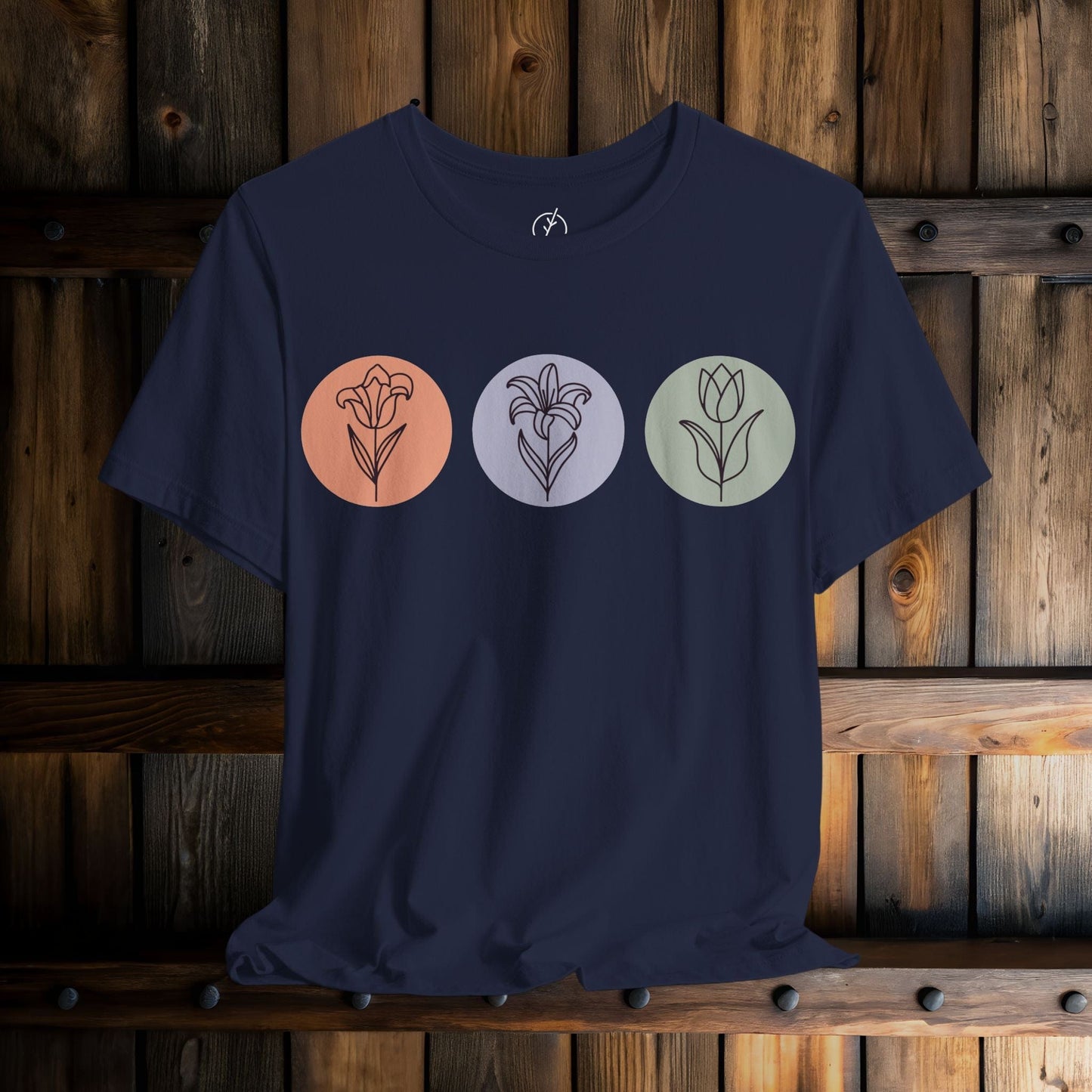 Line Art Flower Trio T-Shirt