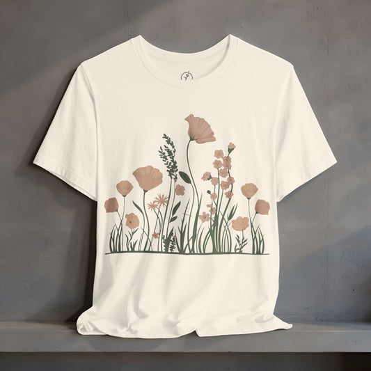Blush Meadow Border T-Shirt