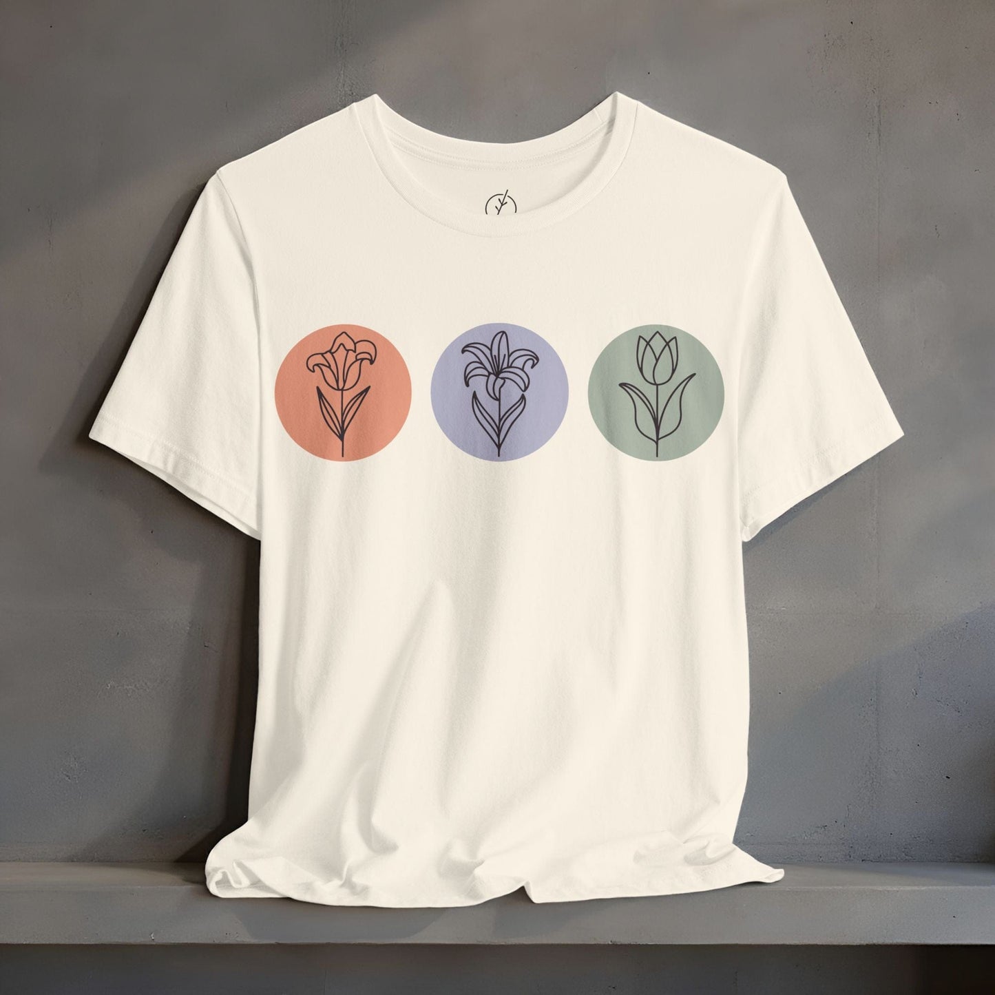 Line Art Flower Trio T-Shirt