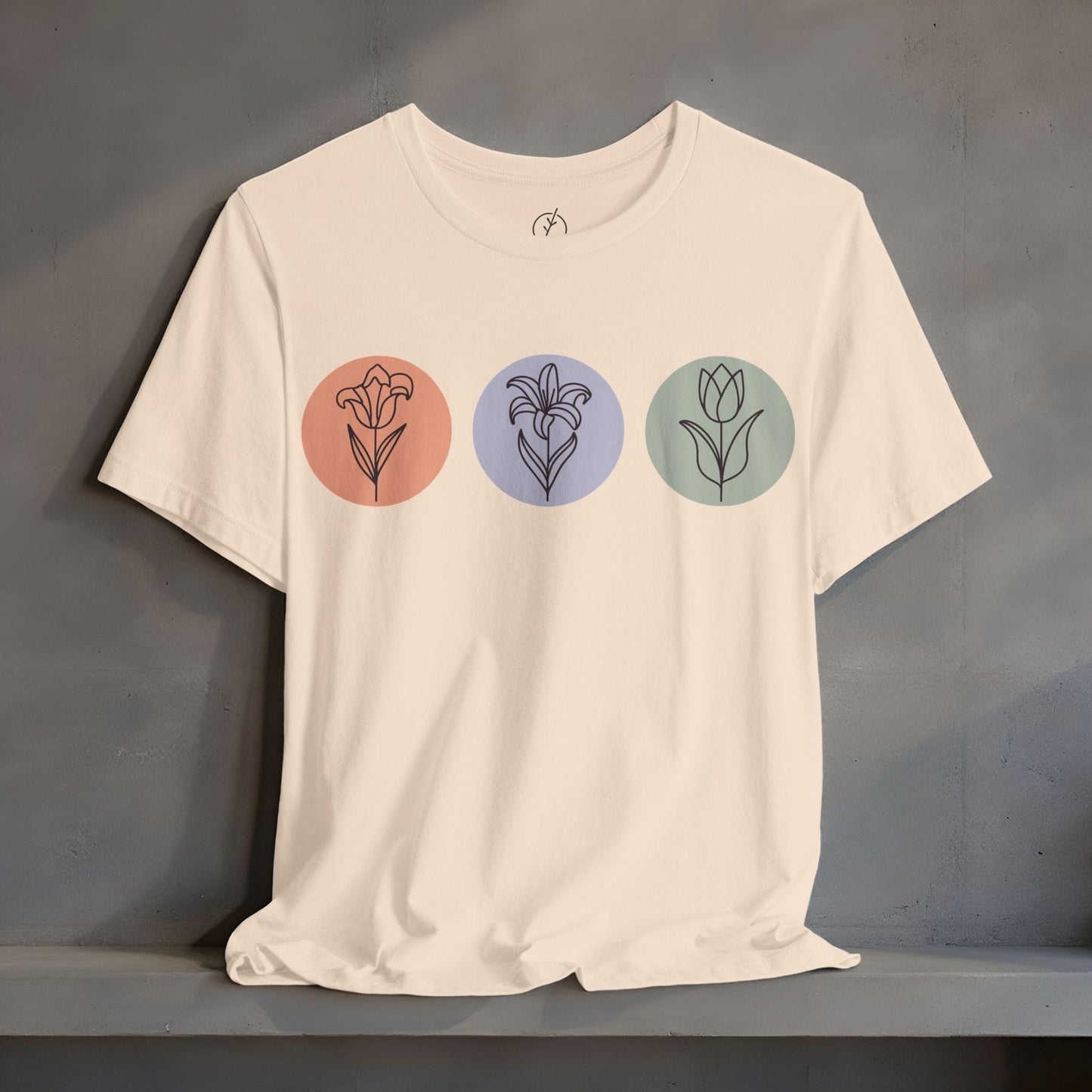 Line Art Flower Trio T-Shirt