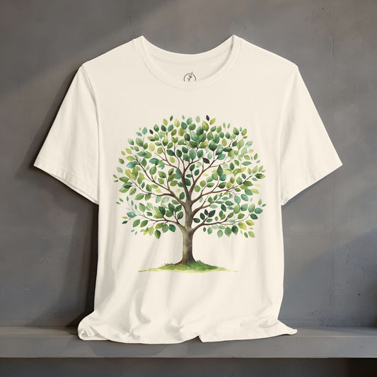 Verdant Watercolor Tree T-Shirt