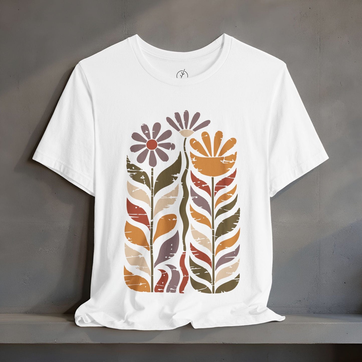 Retro Folk Blooms T-Shirt