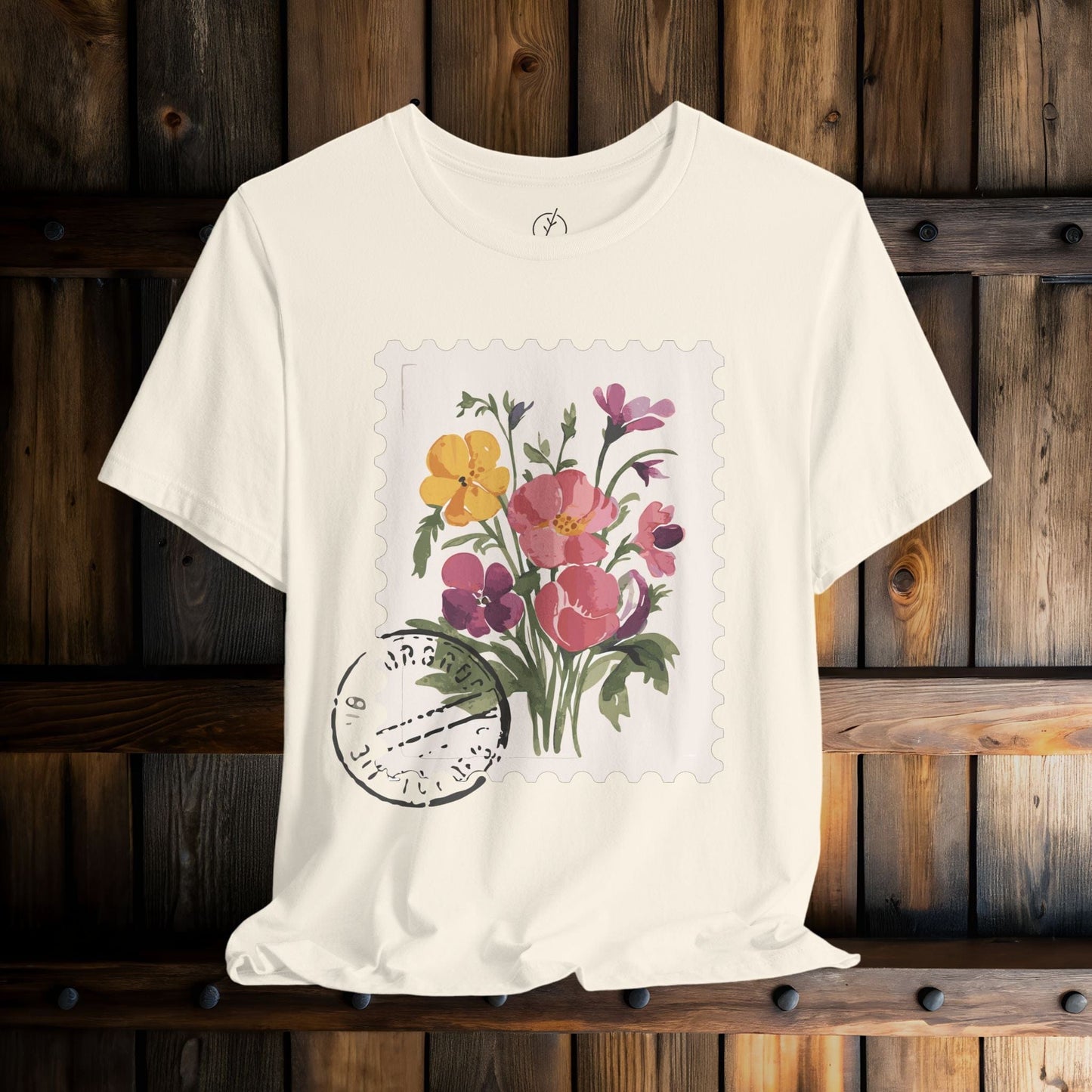 Vintage Floral Stamp T-Shirt
