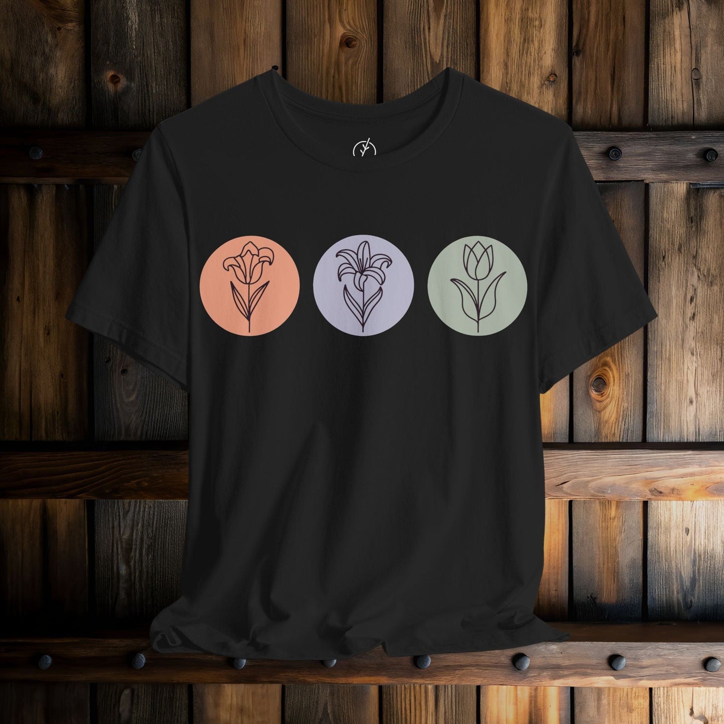 Line Art Flower Trio T-Shirt