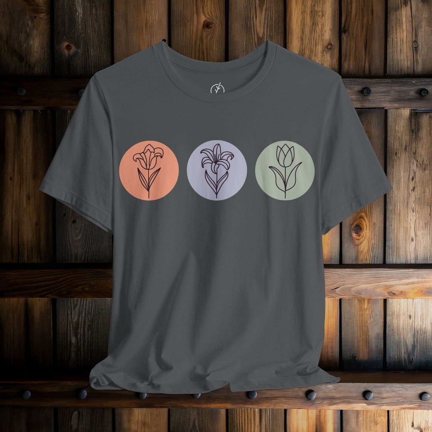 Line Art Flower Trio T-Shirt