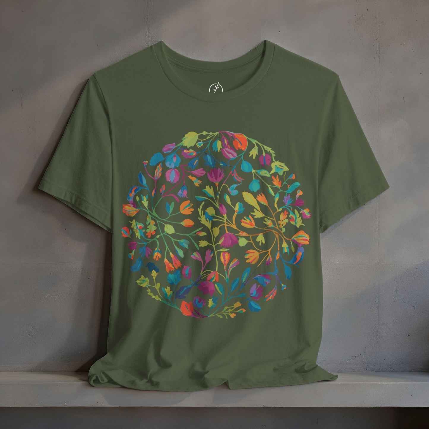 Prismatic Botanical Circle T-Shirt