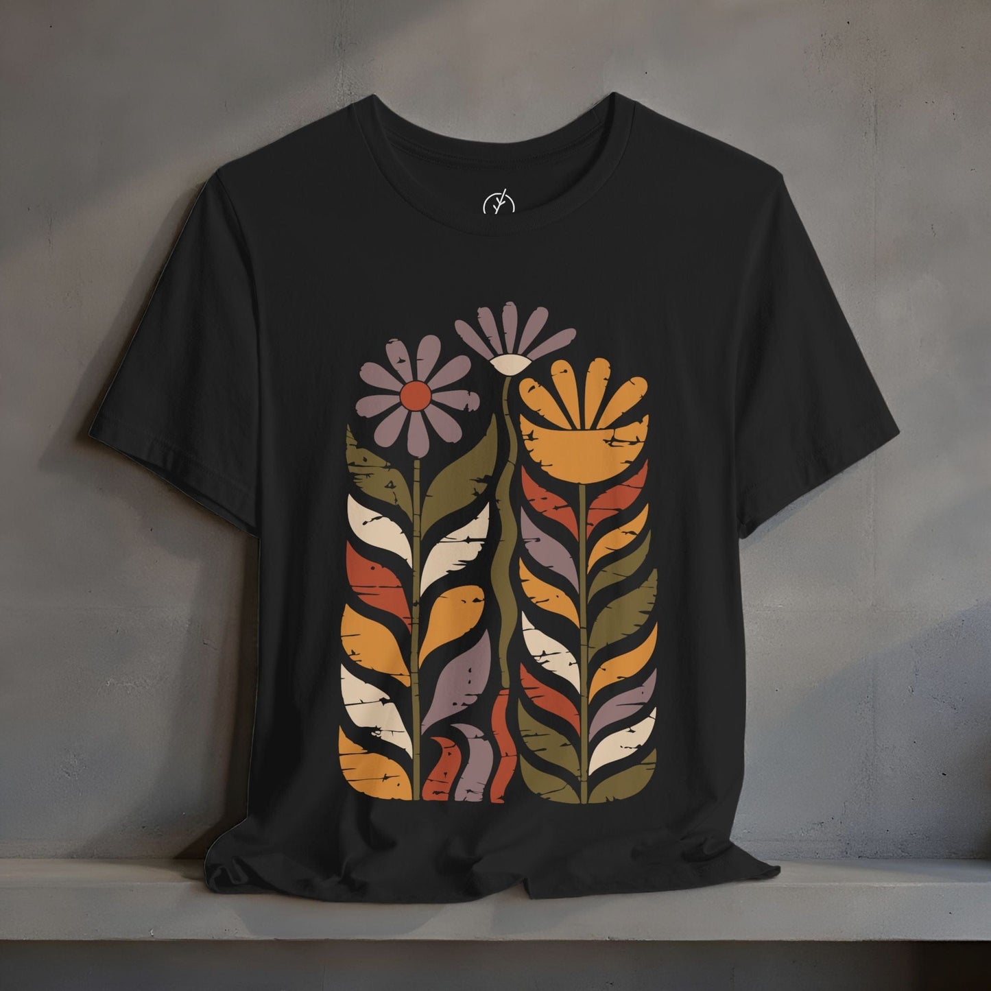 Retro Folk Blooms T-Shirt