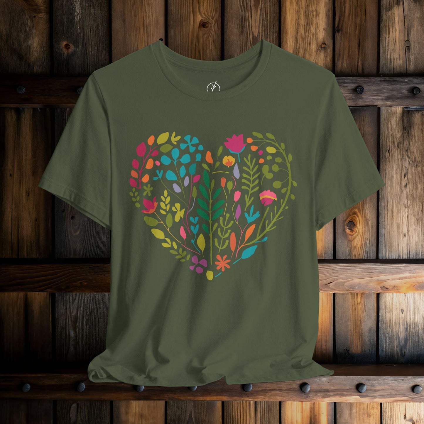Boho Floral Heart T-Shirt