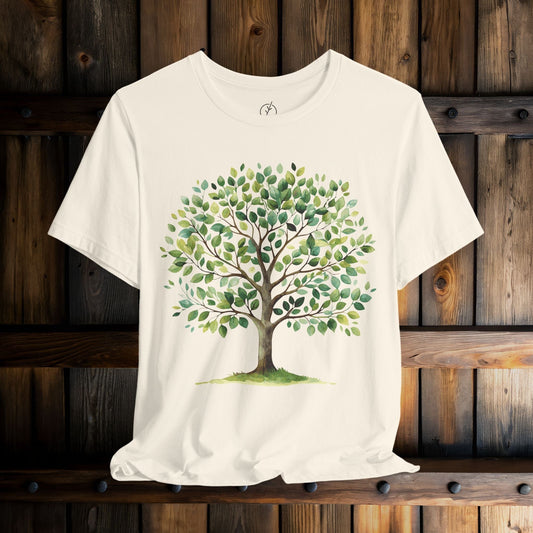 Verdant Watercolor Tree T-Shirt