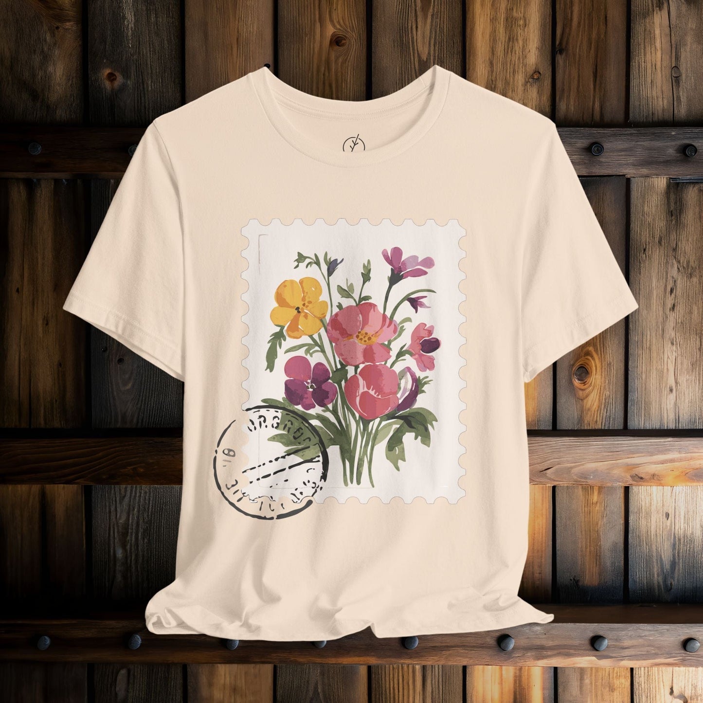 Vintage Floral Stamp T-Shirt