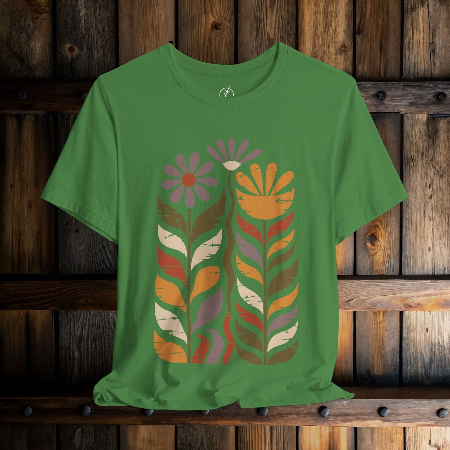 Retro Folk Blooms T-Shirt