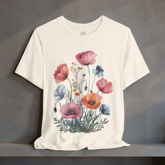 Pastel Poppy Bouquet T-Shirt