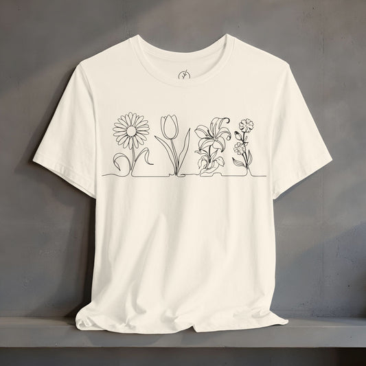 One Line Florals T-Shirt