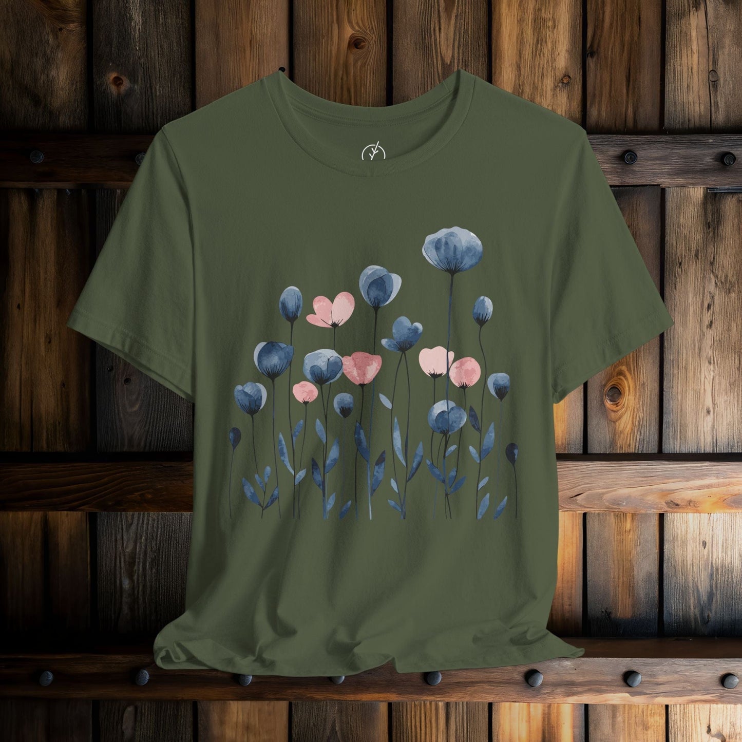 Indigo Meadow Blooms T-Shirt