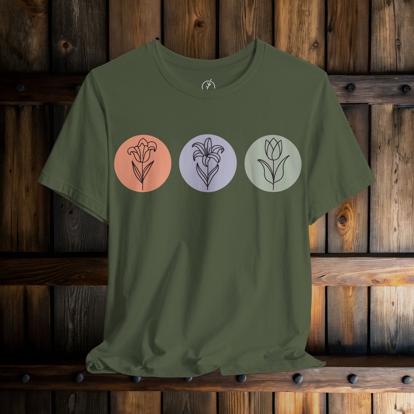 Line Art Flower Trio T-Shirt