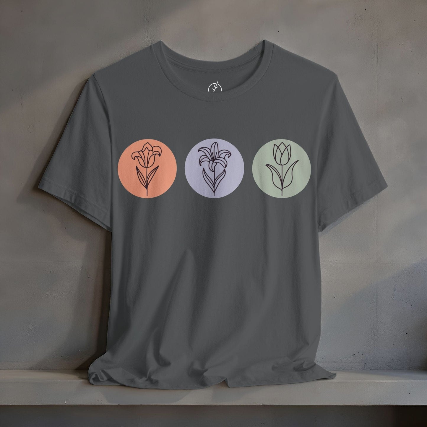 Line Art Flower Trio T-Shirt