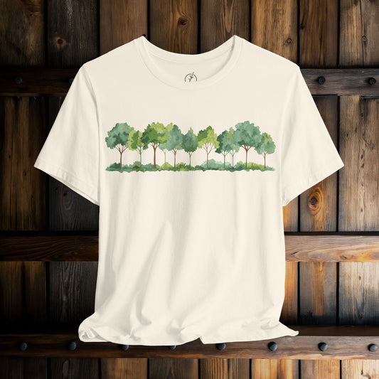 Watercolor Grove Border T-Shirt