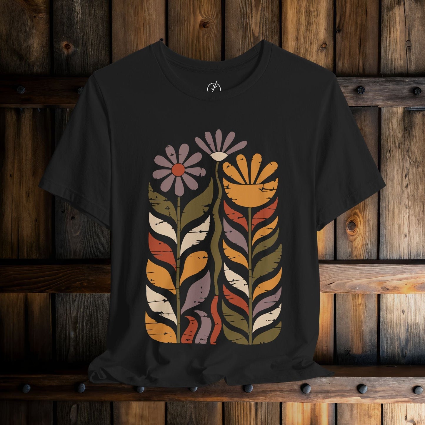 Retro Folk Blooms T-Shirt