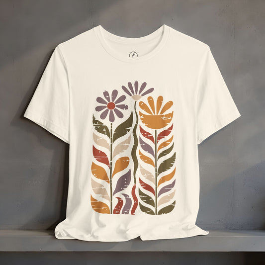 Retro Folk Blooms T-Shirt