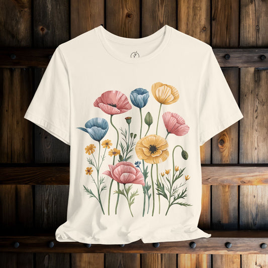 Sunny Poppy Garden T-Shirt