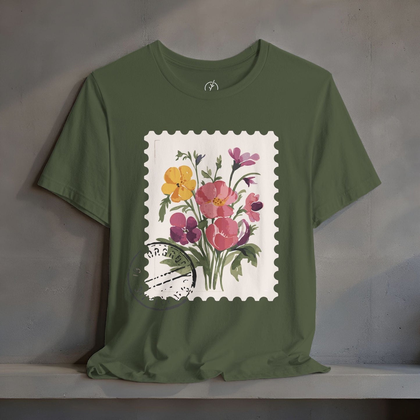 Vintage Floral Stamp T-Shirt