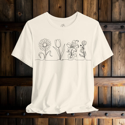 One Line Florals T-Shirt