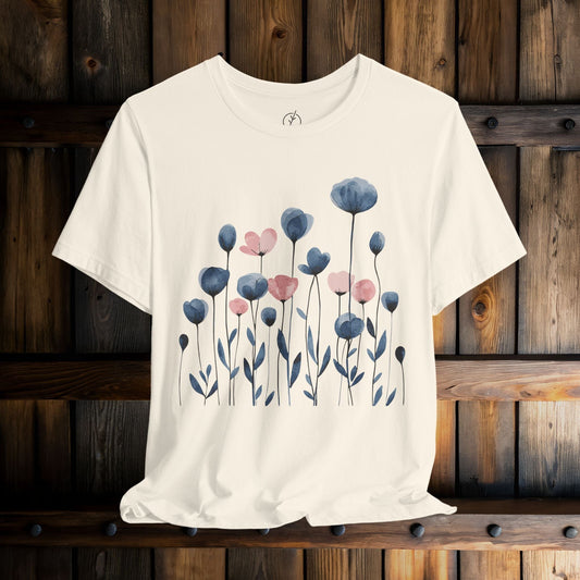Indigo Meadow Blooms T-Shirt