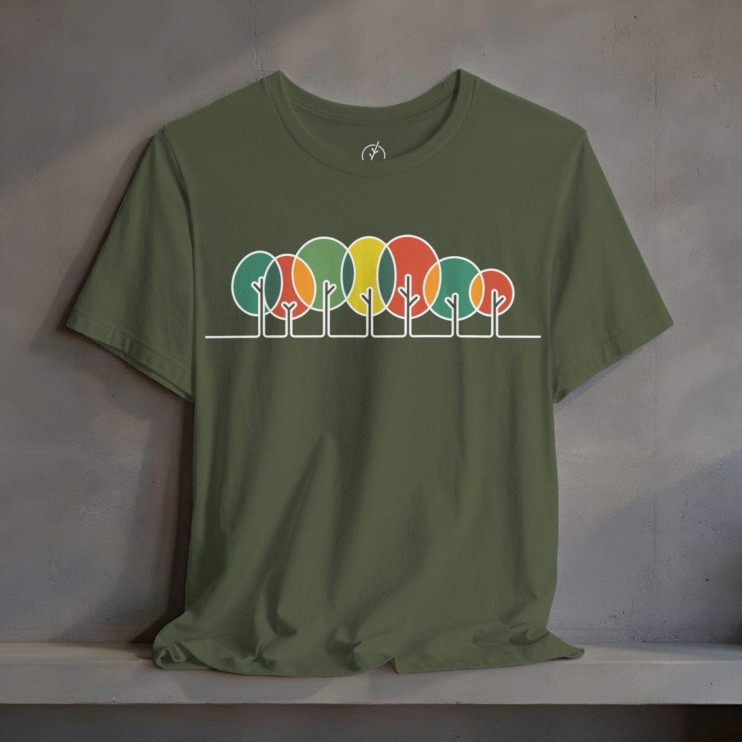 Retro Circle Trees T-Shirt