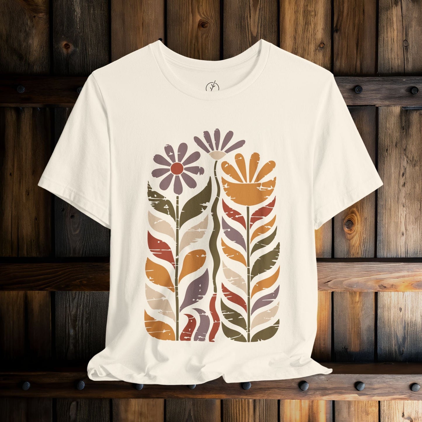 Retro Folk Blooms T-Shirt