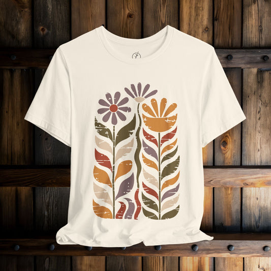 Retro Folk Blooms T-Shirt