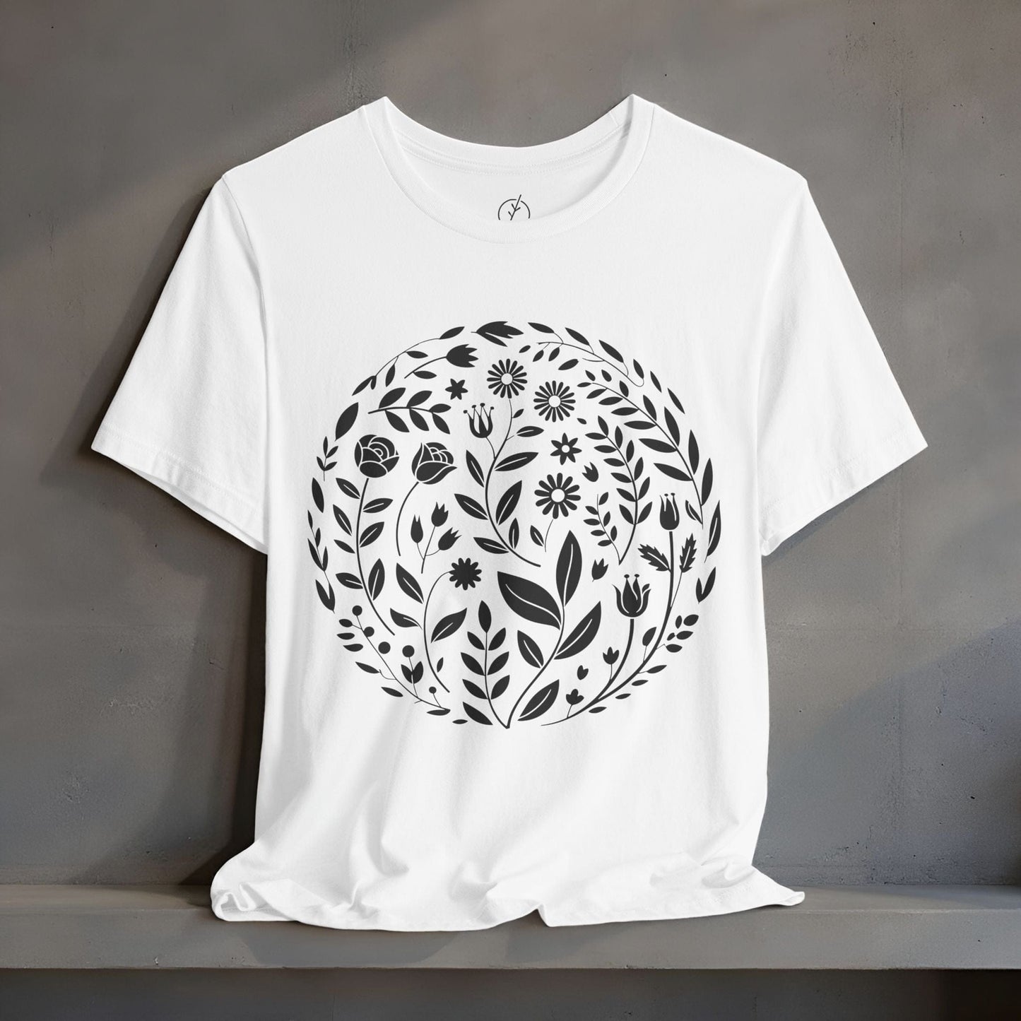 Inked Botanical Circle T-Shirt