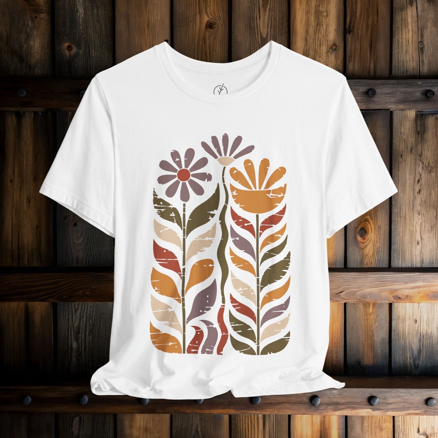 Retro Folk Blooms T-Shirt