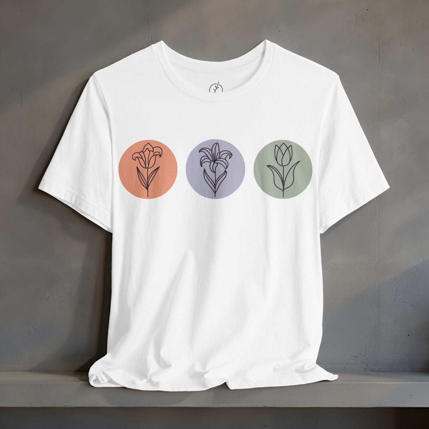Line Art Flower Trio T-Shirt