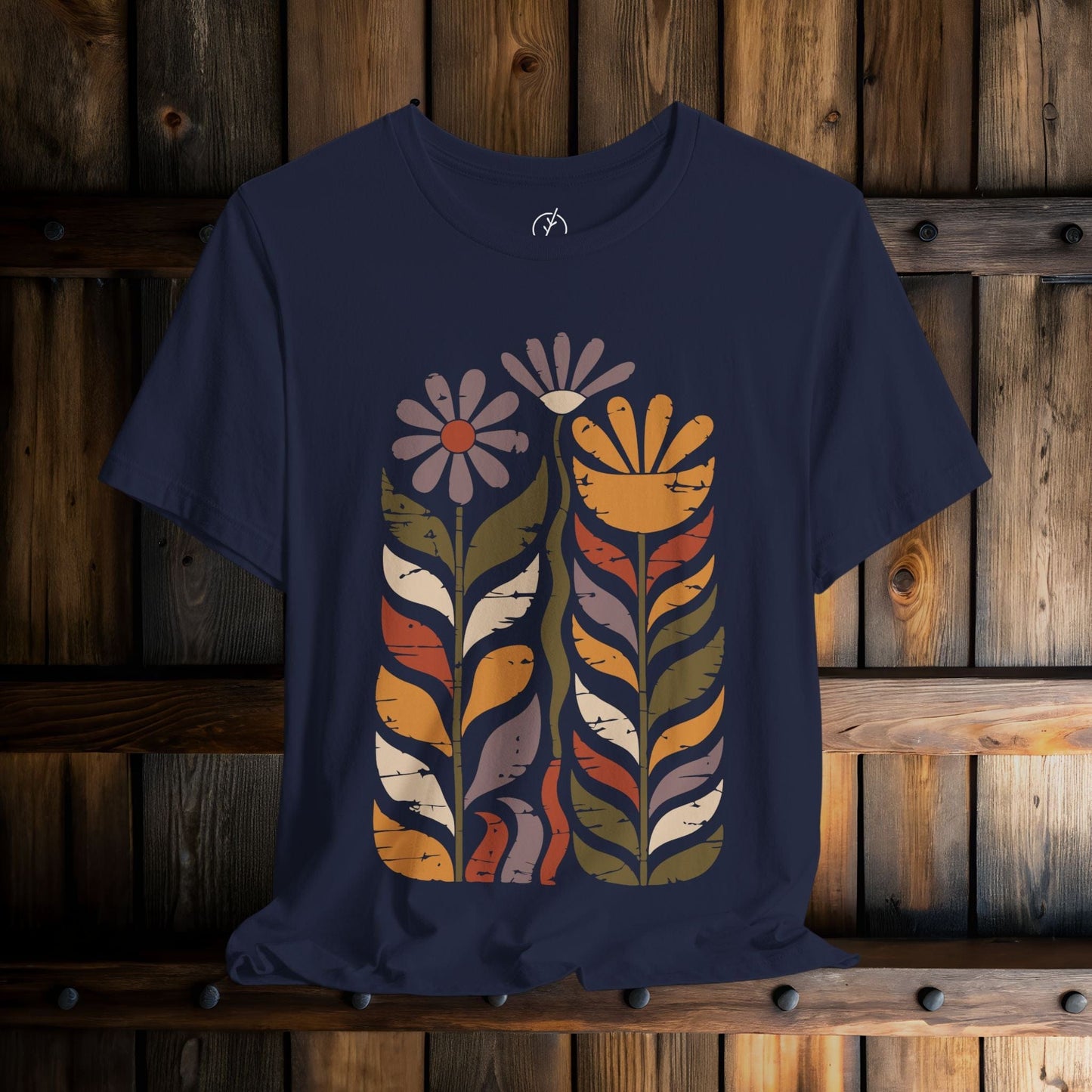 Retro Folk Blooms T-Shirt