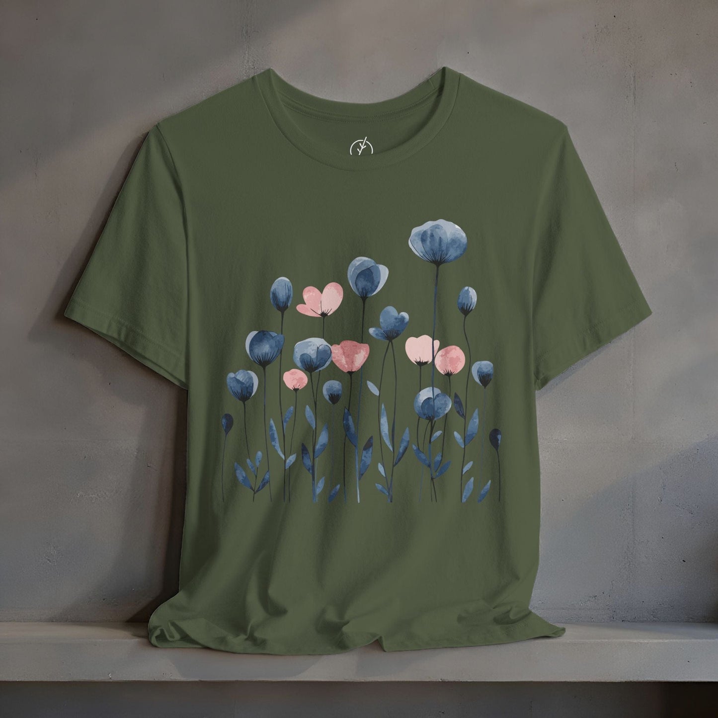 Indigo Meadow Blooms T-Shirt
