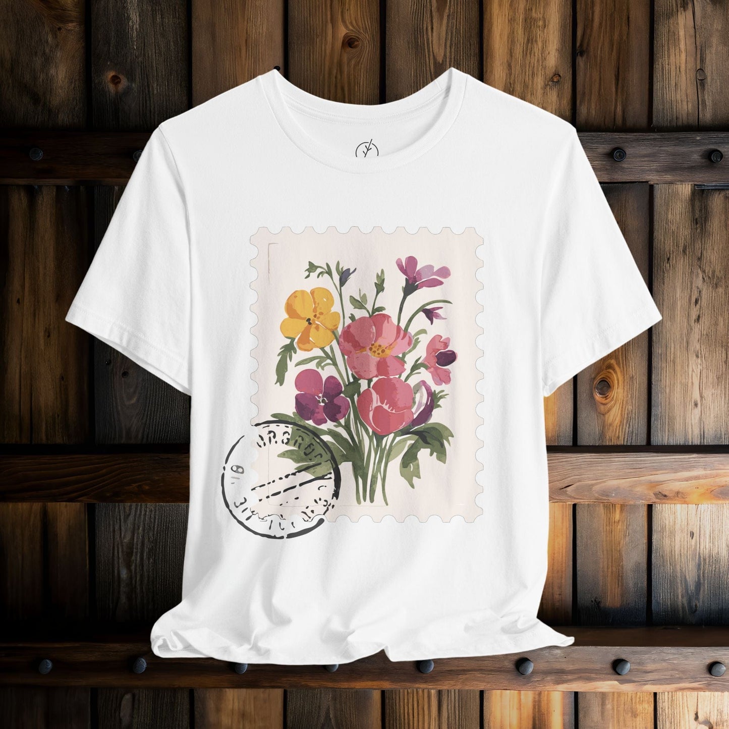 Vintage Floral Stamp T-Shirt