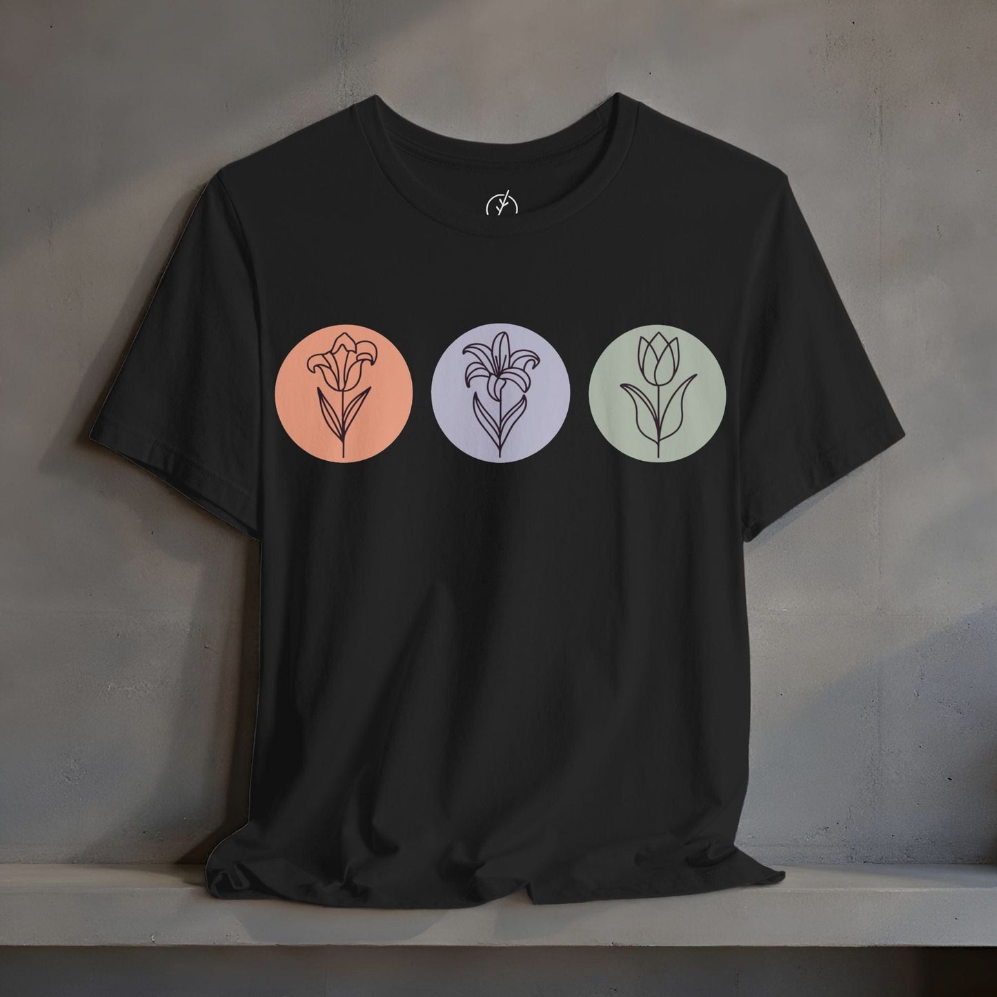 Line Art Flower Trio T-Shirt