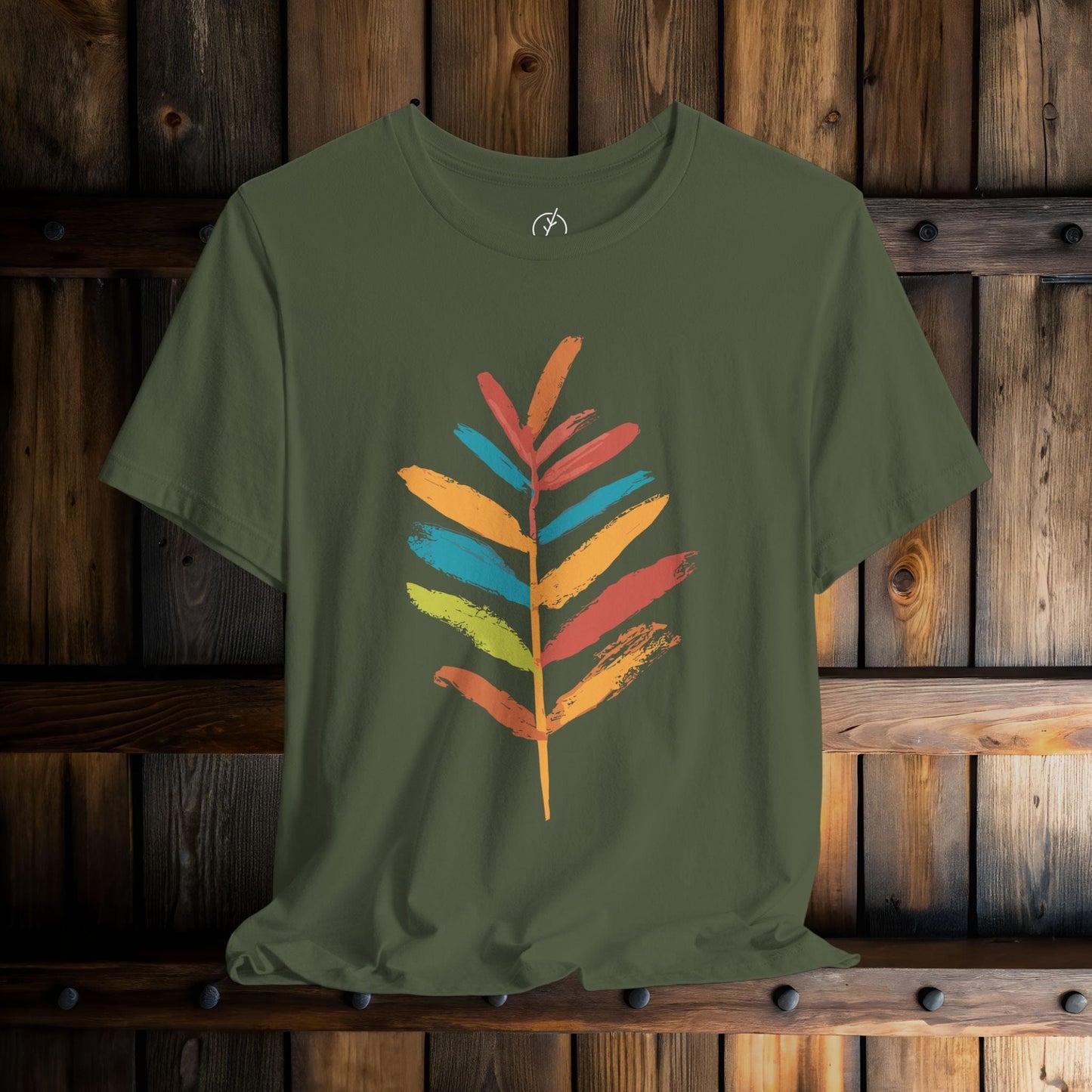 Rainbow Brush Leaf T-Shirt